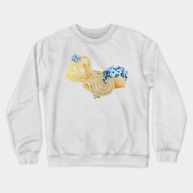 Human ear Crewneck Sweatshirt by erzebeth